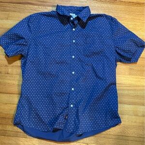 Faherty short sleeve Men’s Shirt XXL  All Over Print Blue 
(A3